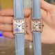 Swiss Quartz Cartier Tank Solo couple Watches Rose Gold Gem-set (2)_th.jpg